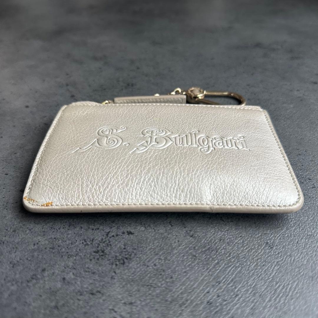 BVLGARI コレツィオーネ エンボスロゴ ケース 小銭入れ シルバー
