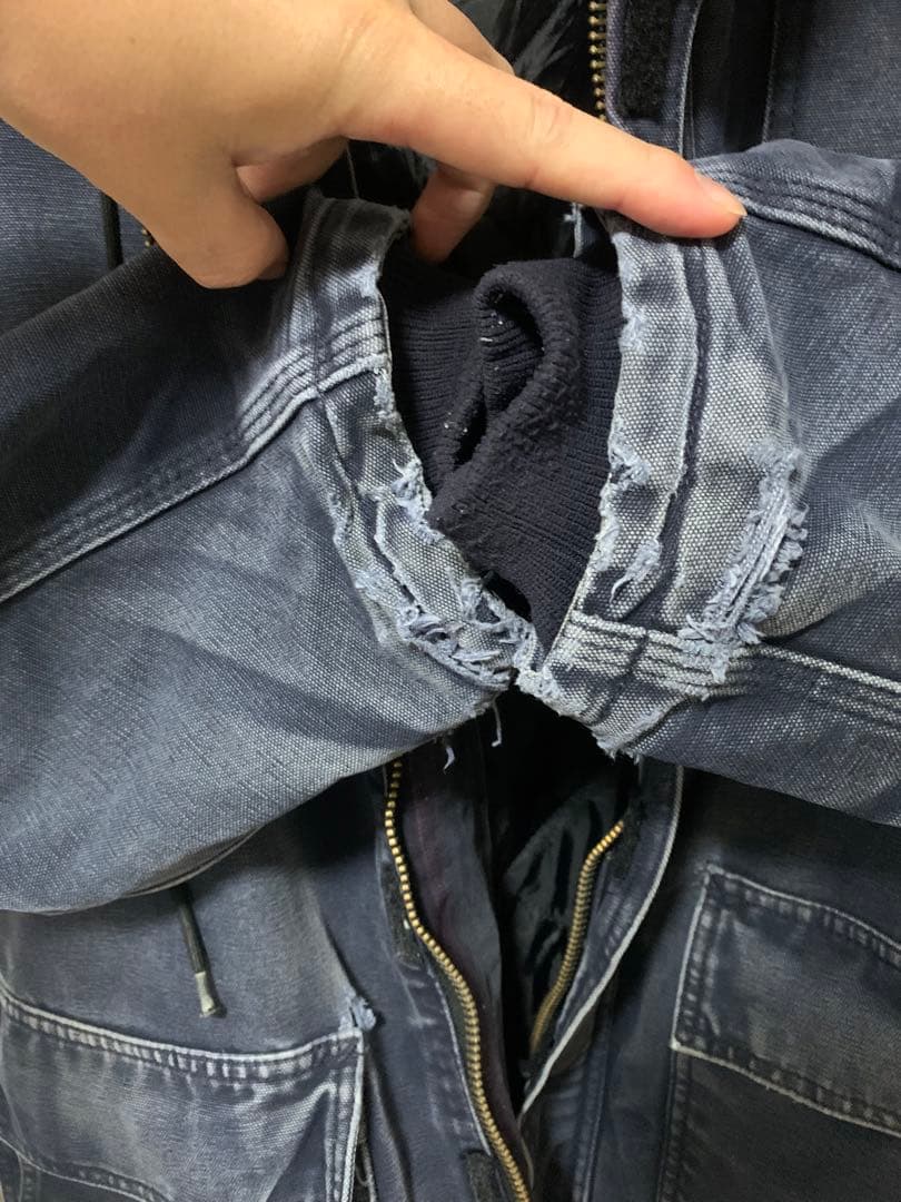 Carhartt シベリアンパーカーネイビー　キルティングメキシコ製