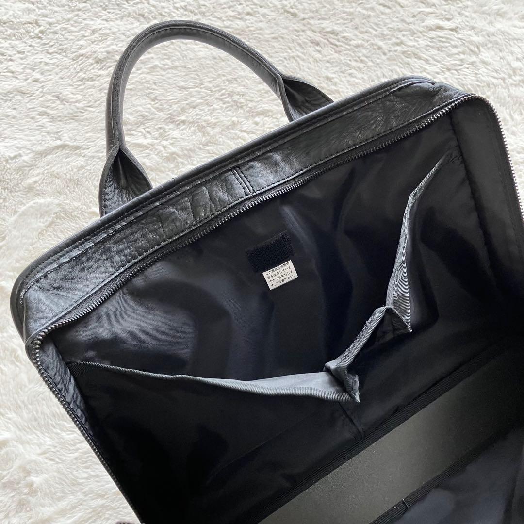 美品 PORTER バロン ブリーフケース ビジネスバッグ レザー ブラック