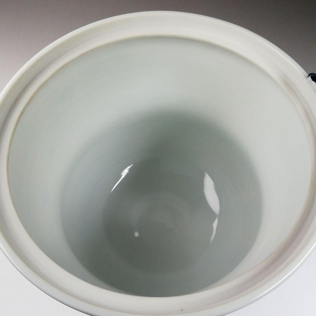 T743 水指 『染付 一閑人』『平安 西村徳泉 造』 共箱 茶道具