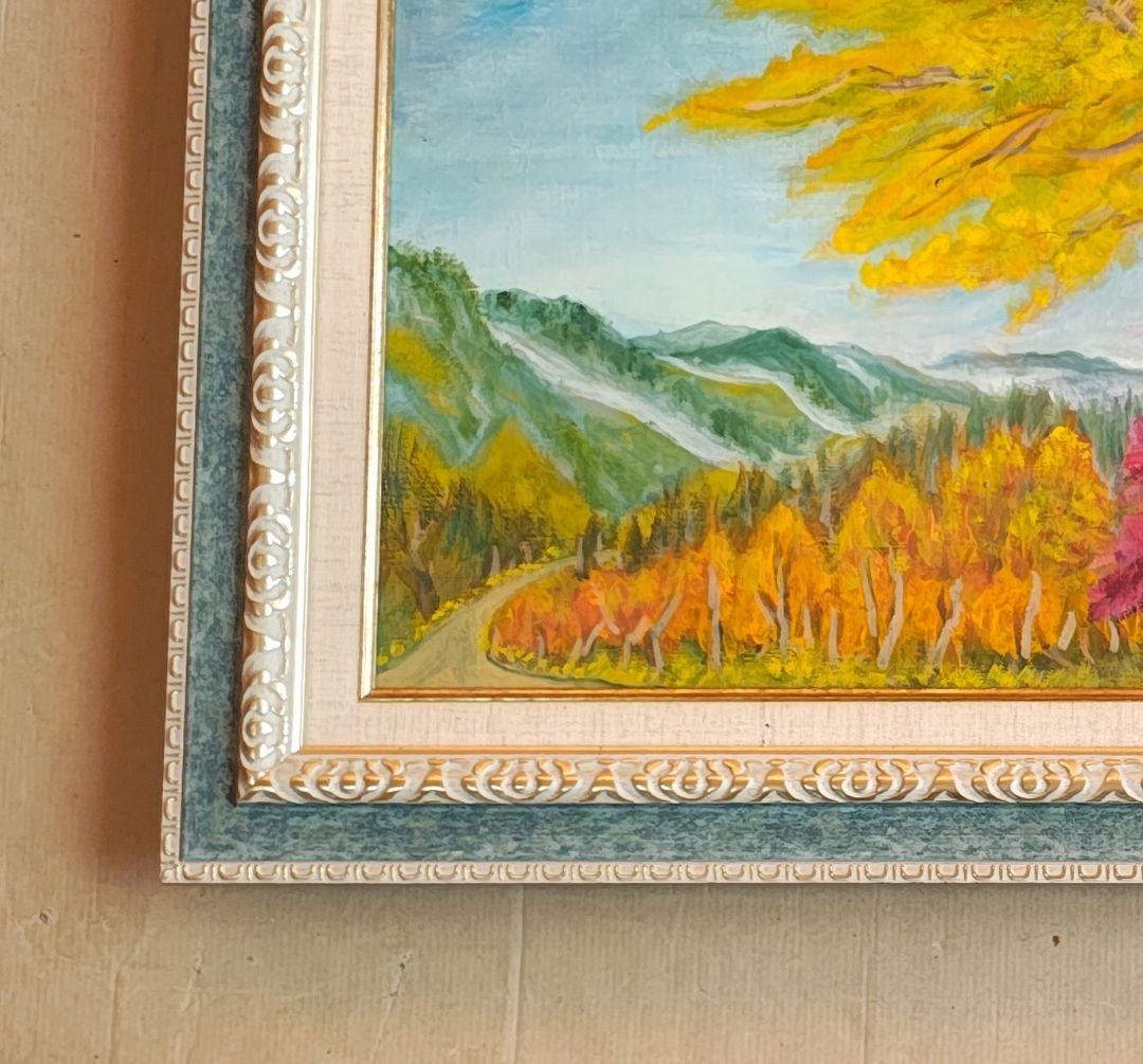 ​F15号 油絵・額縁セット アンティーク調 ゴールド アクリル板仕様