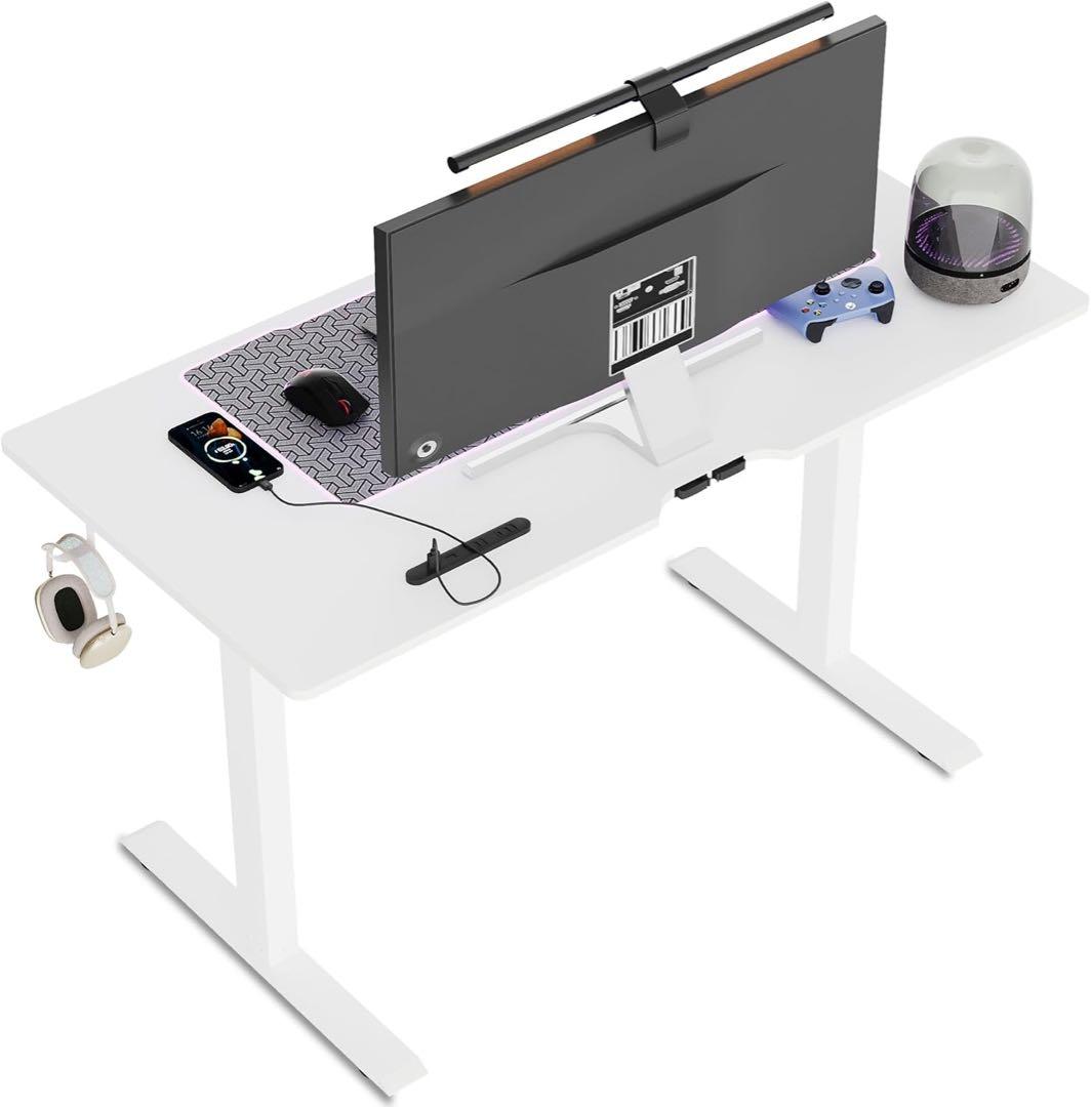 ゲーミングデスク電動昇降式デスク幅120cm×奥行60cm×高さ72-117cm