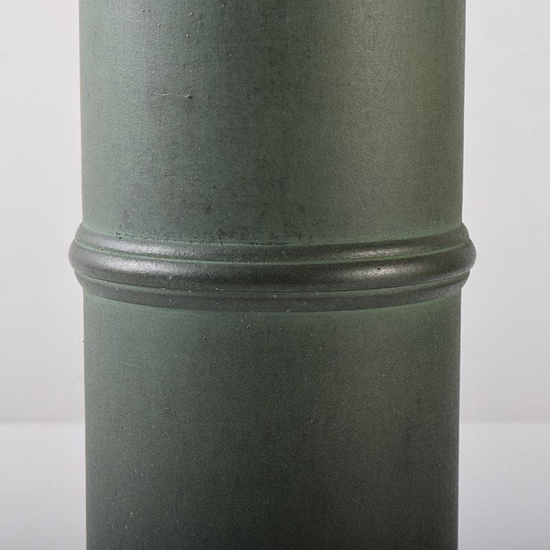 高岡銅器 鋳物師 大野芳光作 唐銅 経筒花入 共箱 M R8710