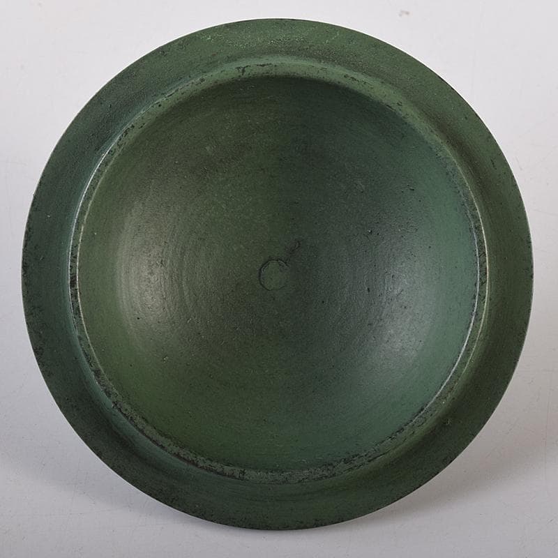 高岡銅器 鋳物師 大野芳光作 唐銅 経筒花入 共箱 M R8710