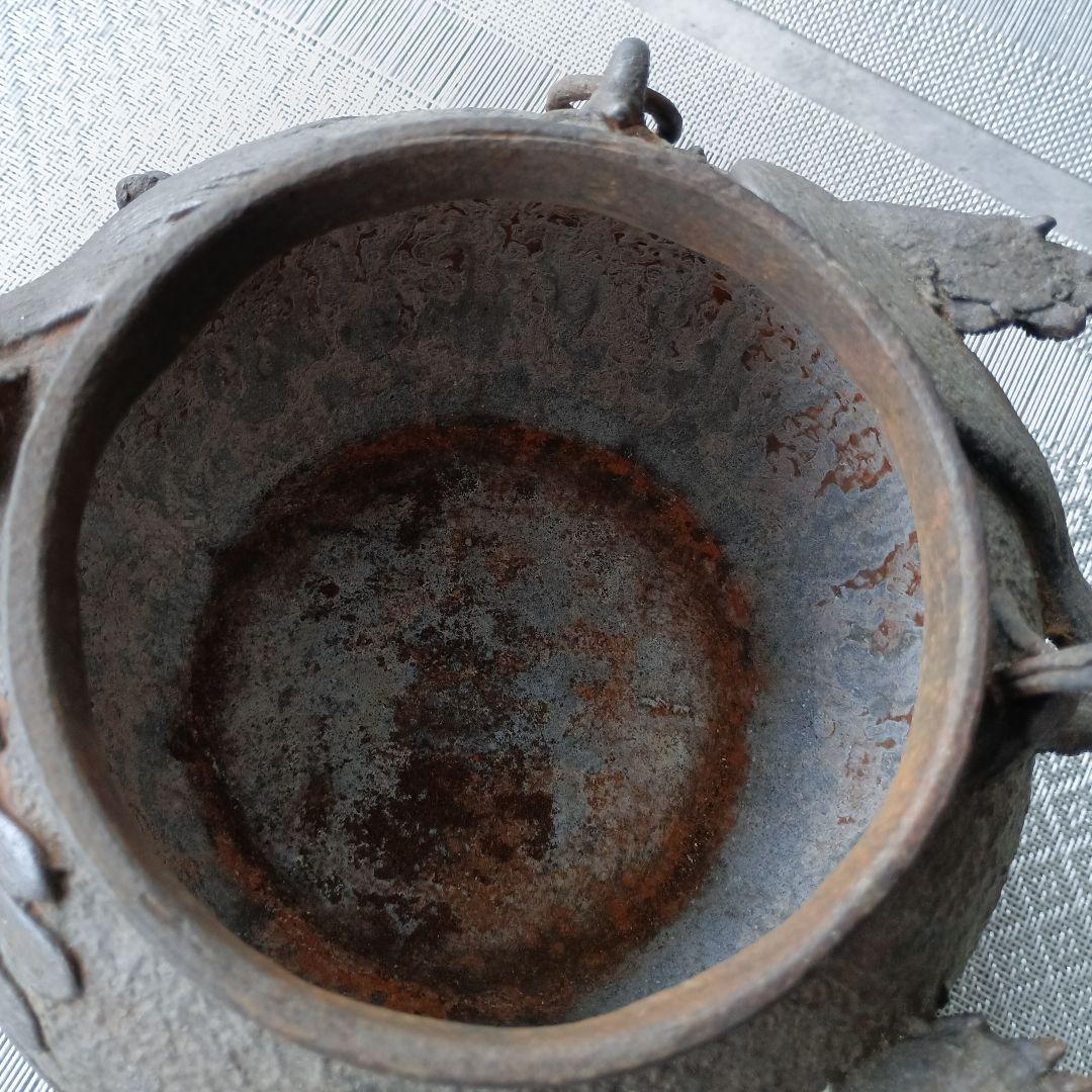 タヌキ型 鉄瓶 鋳鉄製 約20cm