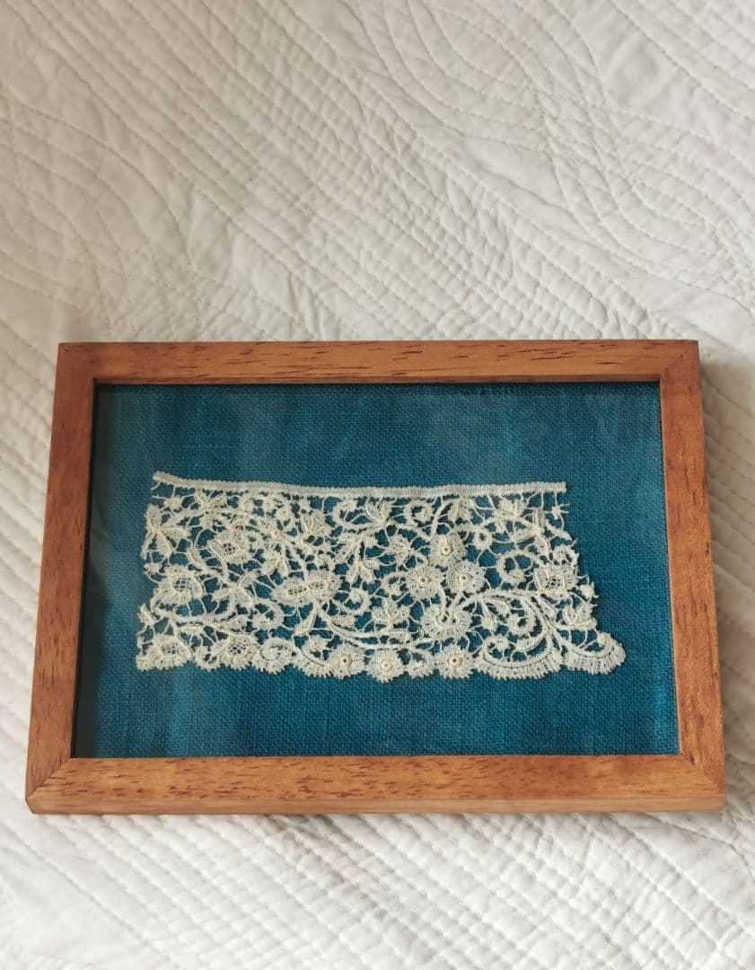 アンティークベルギー ロザリンペルレ 薔薇と小花のレース ニードル