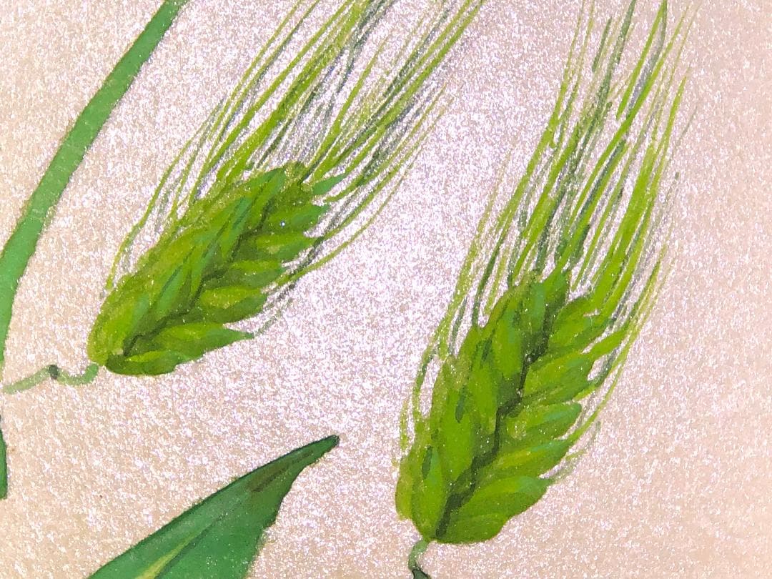 【 藤田隆治 日本画 】　肉筆色紙　状態良好