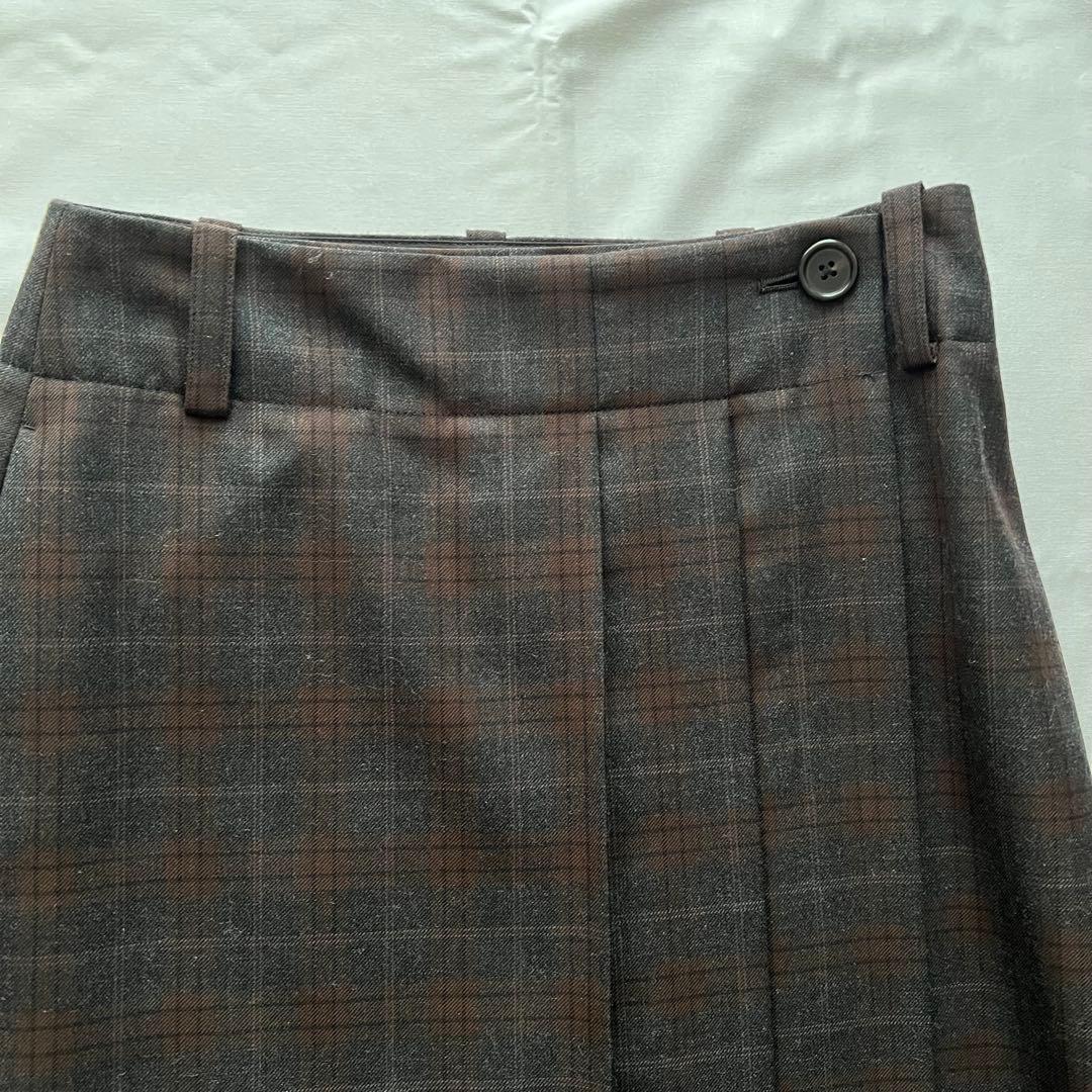 MARGARET HOWELL PLAID WOOL チェックスカート I