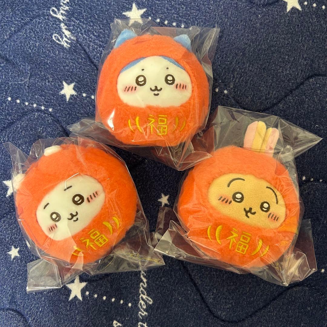 だるまになっちゃった！ マスコット ぬいぐるみ 福だるま ちいかわ 3点