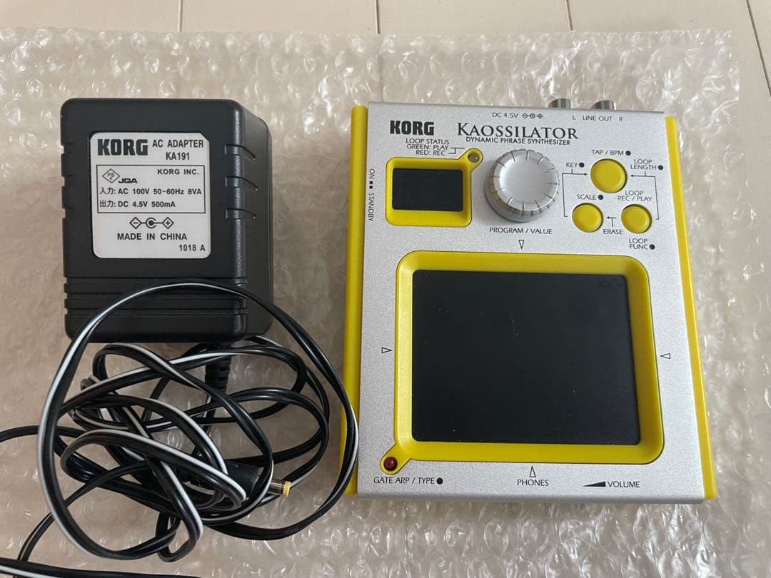 美品】KORG kaossilator2 イエロー ACアダプター付き