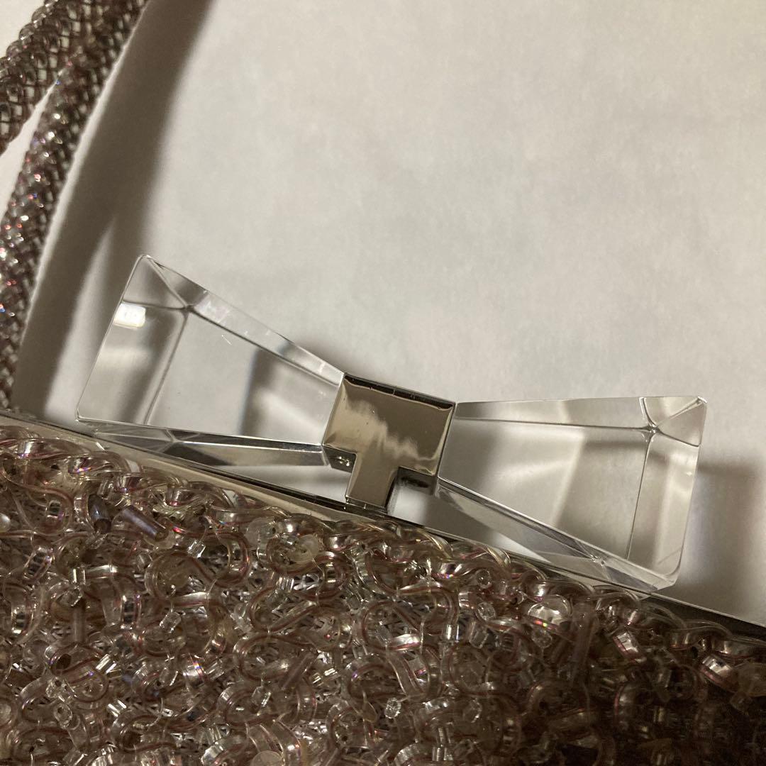 アンテプリマANTEPRIMAワイヤーがま口バッグ ピンクシルバー美品