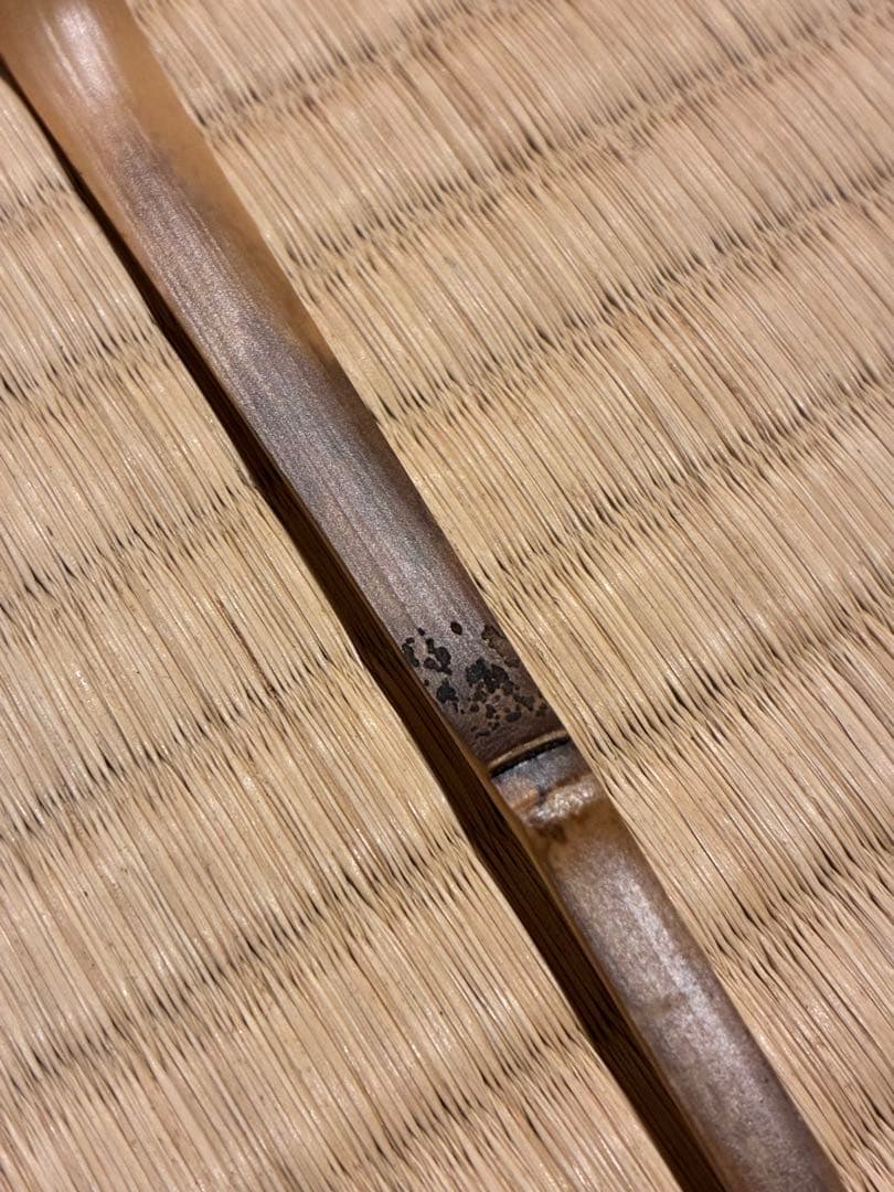 茶道具 浸竹茶杓 銘『虫の音』 大徳寺黄梅院 小林太玄書付