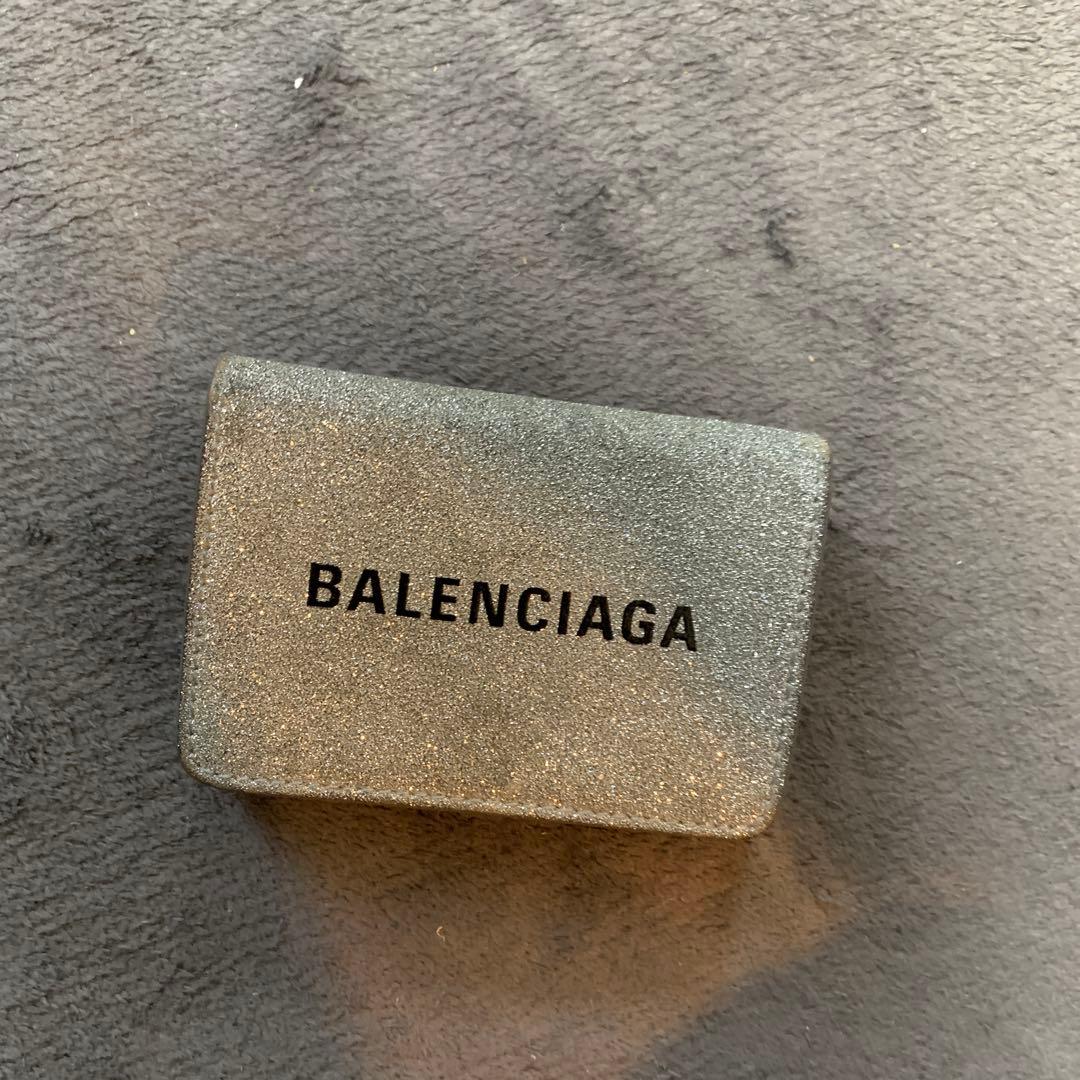 バレンシアガ BALENCIAGA ラメ グリッター キラキラ シルバー0708