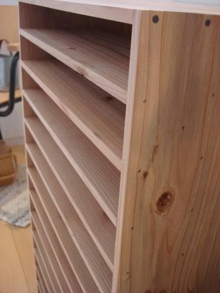 ☆サイズ変更可能☆A4木製14段書類棚/無垢材☆収納 オーダー