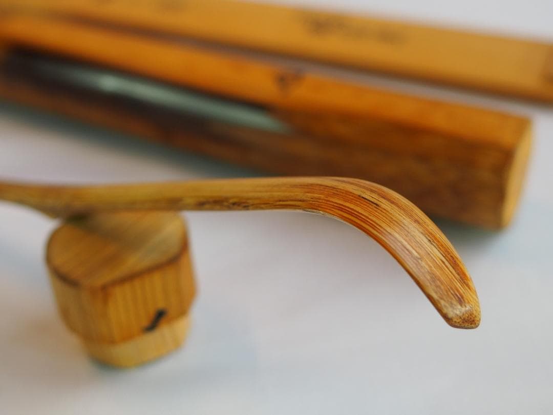 大徳寺503世管長 瑞巌宗碩自作『竹茶杓』銘：袖の露（共箱・共筒）鵬