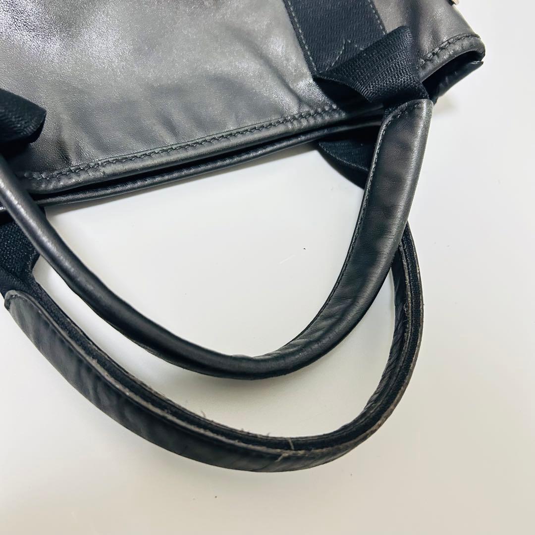 BALENCIAGA ネイビーカバスXS 2WAY ハンドバッグ ブラック