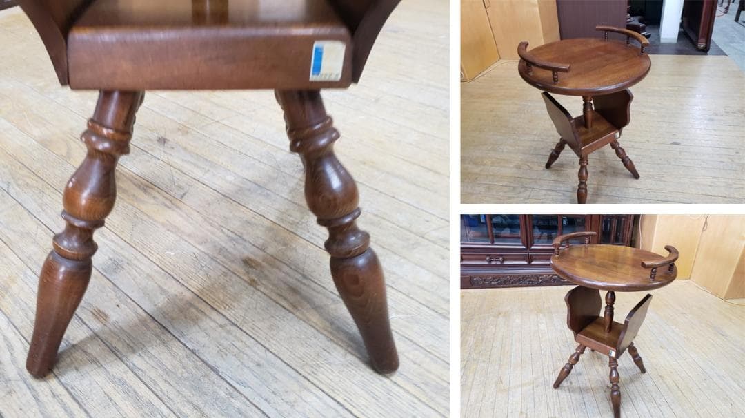 J36 飛騨産業 キツツキマーク 花台 サイドテーブル