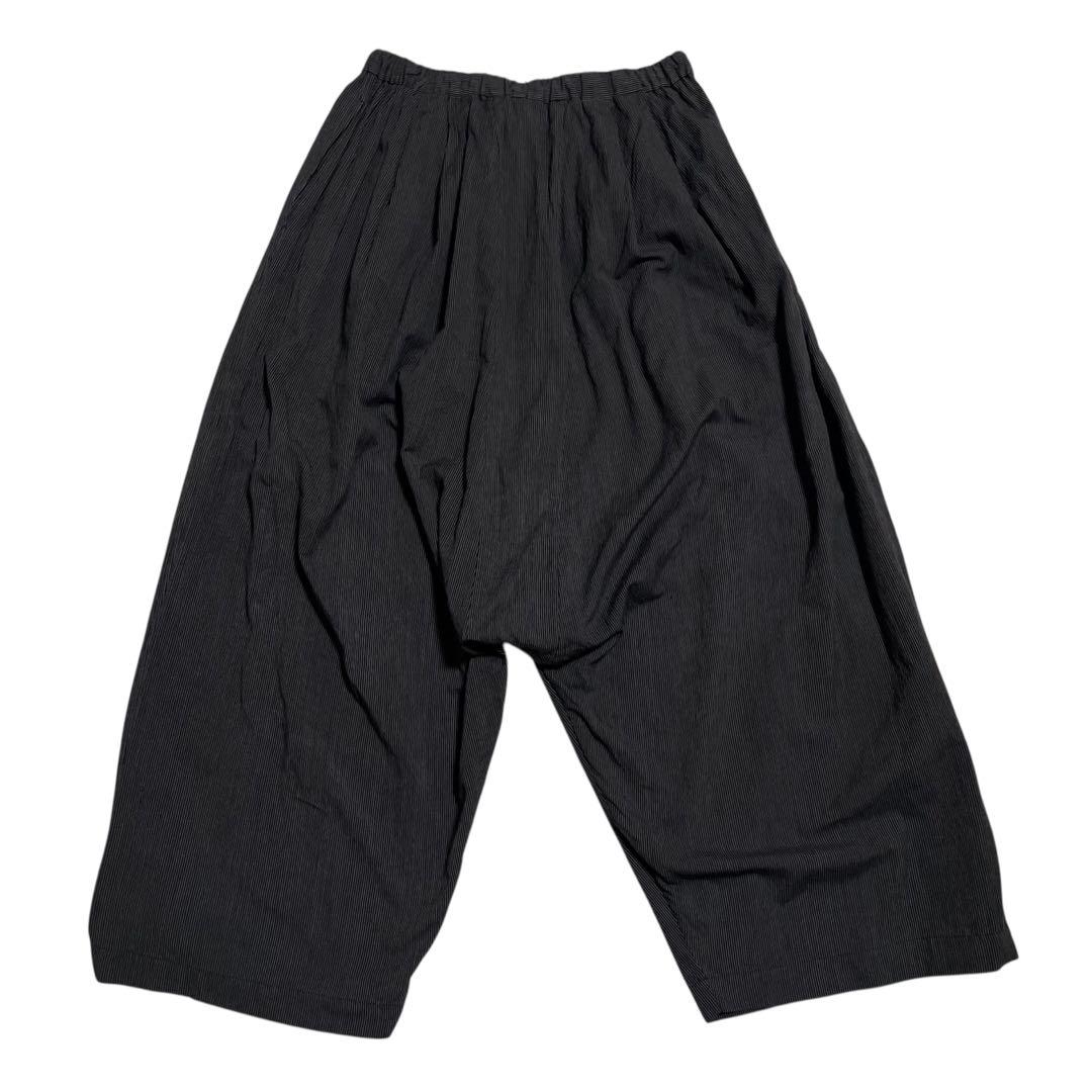 ヨーガンレール イエローレーベル バルーンパンツ サルエルパンツ ストライプ 黒