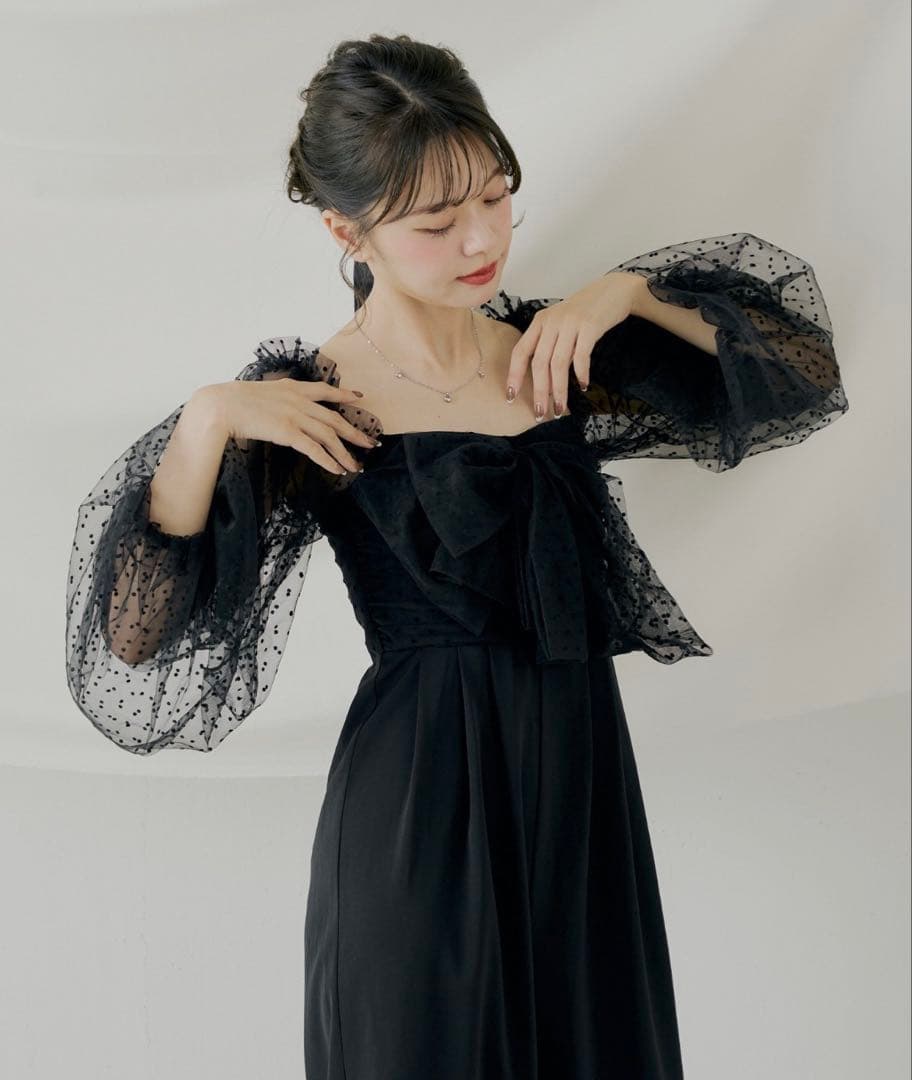 chico フロントリボンドッキングコンビネゾン オケージョン】フロントリボンドッキングコンビネゾン【SALON by Chico