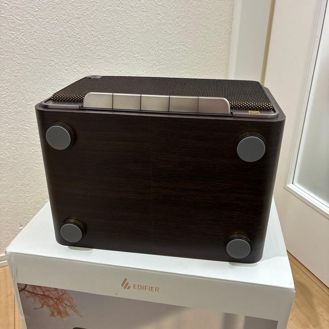 EDIFIER D32 ワイヤレススピーカー 木目 黒ブラック