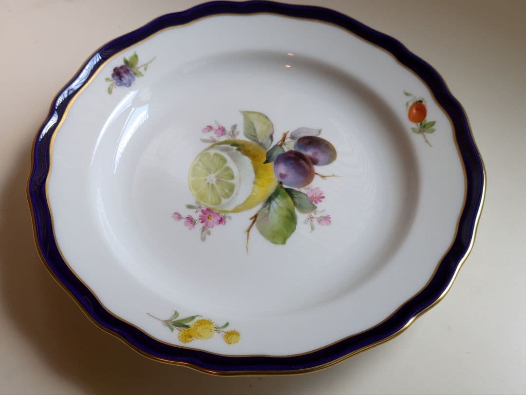 Seiko様専用 マイセン Meissen フルーツ コバルト 金彩