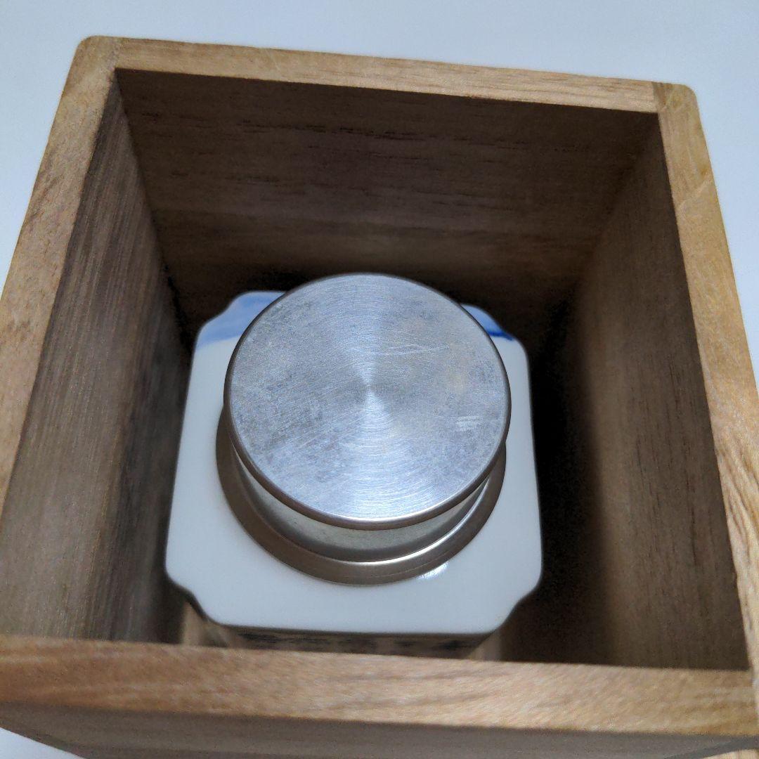 茶壺 茶入れ 春峰 蓋は錫 共箱 平安