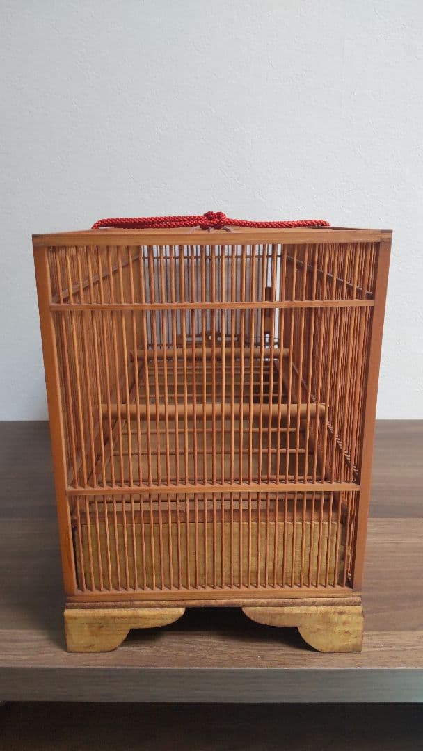 メジロ籠6個&寝かせ箱セット ① 6個 まとめて セット/竹製 竹籠 鳥籠