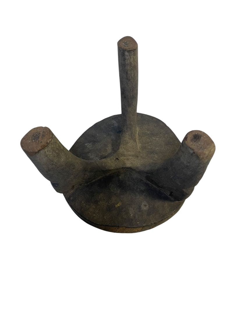 アフリカンスツール 手彫り 椅子 アンティーク 木製 丸型スツール