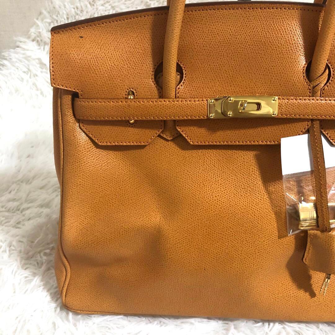 n*7様 イタリア製　ハンドバッグ　レザーバッグ　本革　キャメル　金金具　人気デ