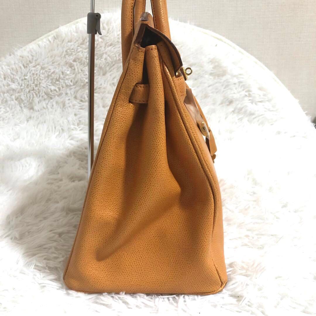 n*7様 イタリア製　ハンドバッグ　レザーバッグ　本革　キャメル　金金具　人気デ