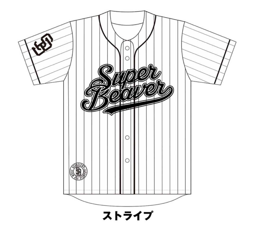 SUPER BEAVER ベースボールシャツ ストライプ Mサイズ