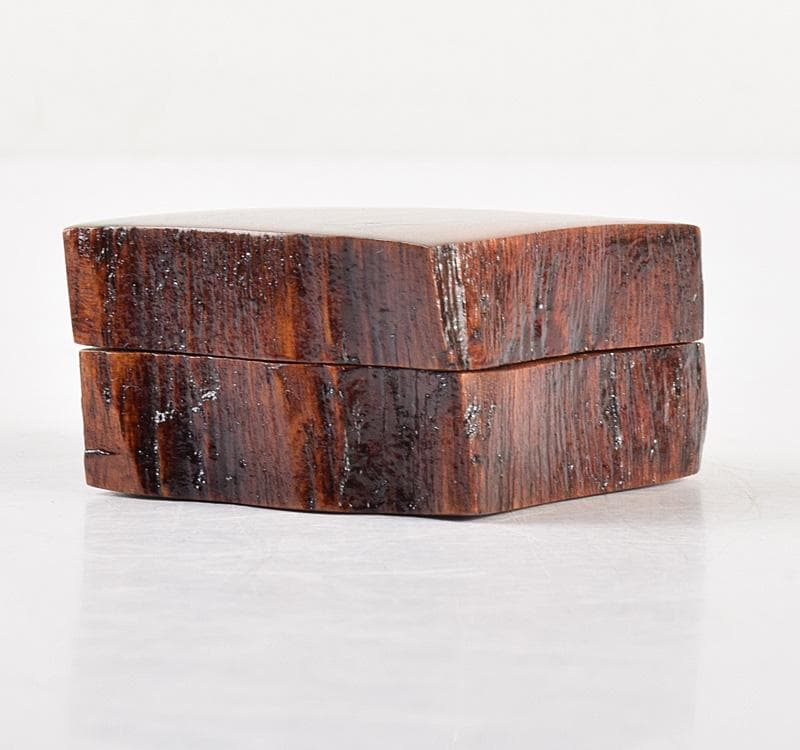 茶道具　大島宗歌造　虹蒔絵　角割香合　共箱　V　R4923