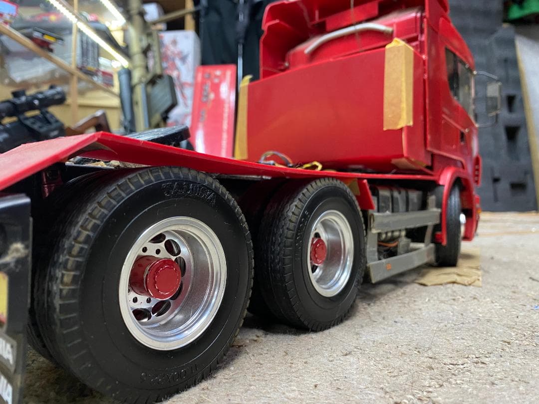 タミヤ　1/14 スカニアR620フルオペレーション　重機トレーラーセット