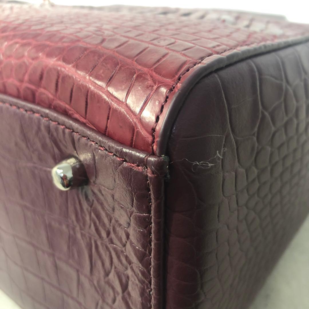 美品　RODANIA クロコダイル　2way ショルダーバッグ　ギャランティ