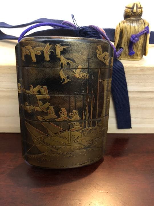 印籠】根付セット箱付き