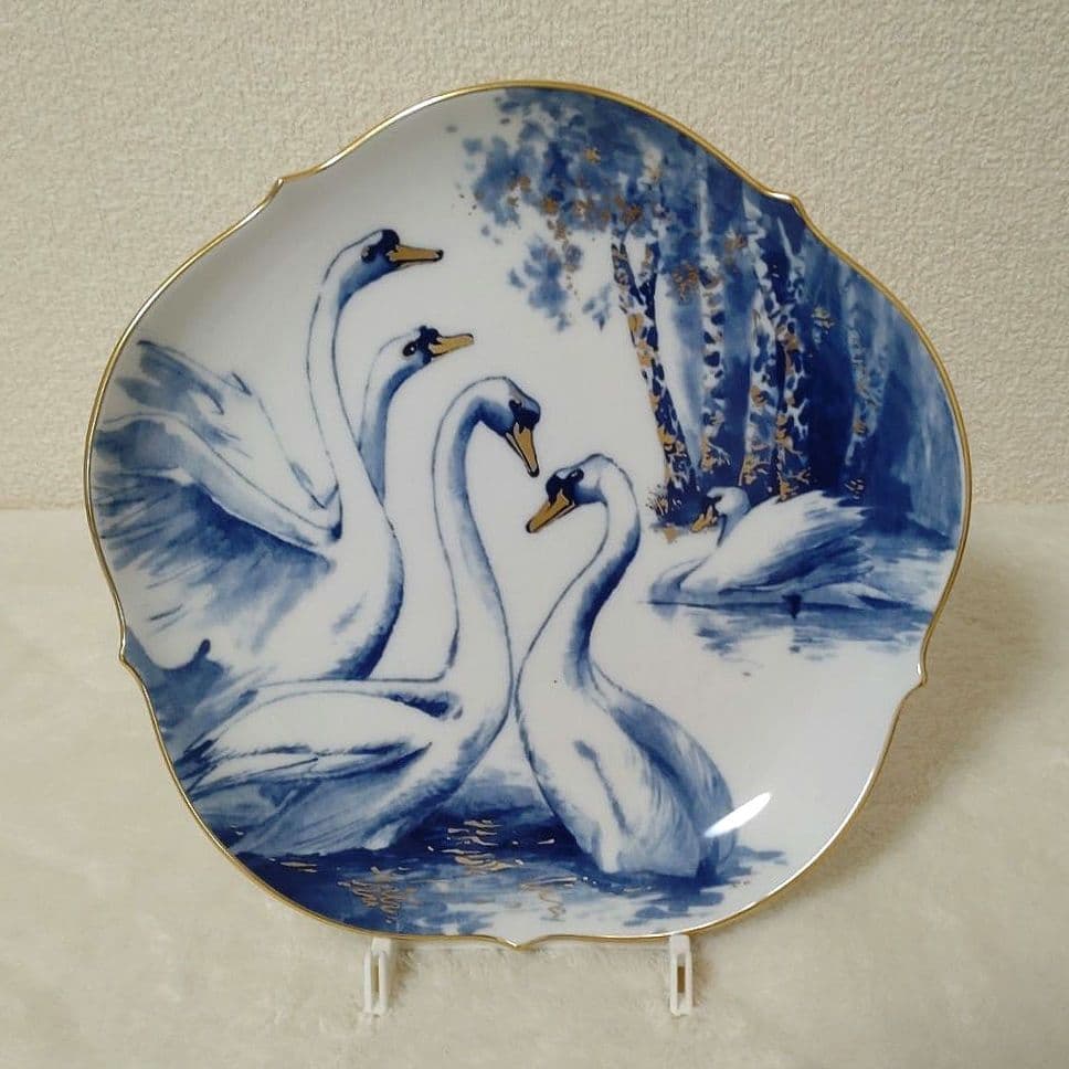 MEISSEN【マイセン 】 メモリアルイヤープレート 2005年 5羽の白鳥