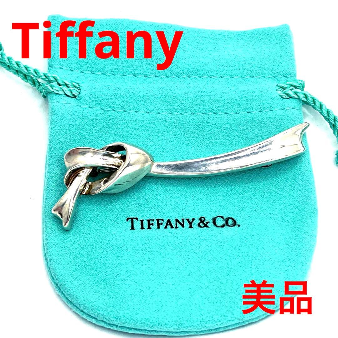 ティファニー リボン ノット ブローチ 925 美品 TIFFANY 美品
