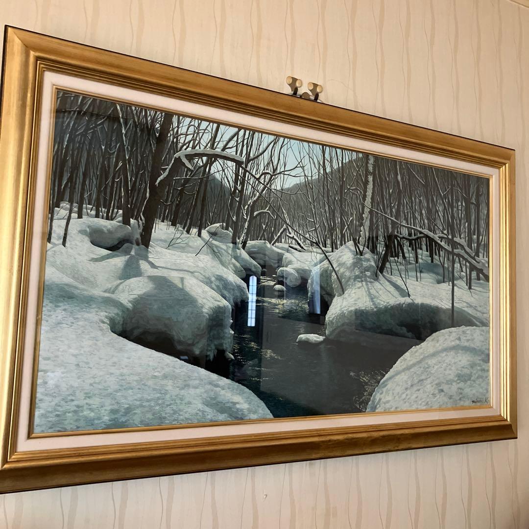 川島未雷 代表作 冬渓 奥入瀬 M60号 収納箱付き - メルカリ
