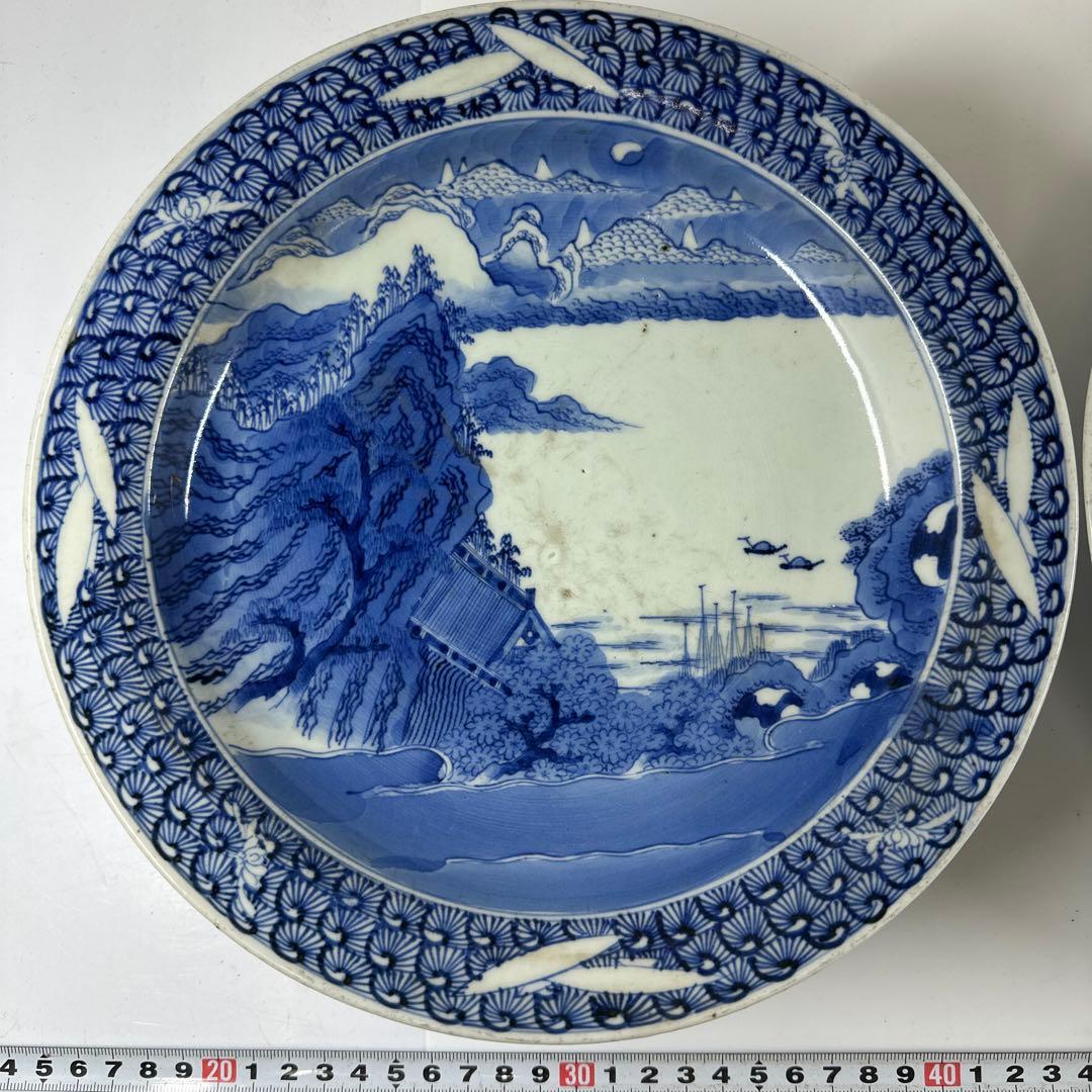 古伊万里 染付台皿2枚 木箱付 直径約25㎝東Y7-0424☆2Fトヒトカ - メルカリ