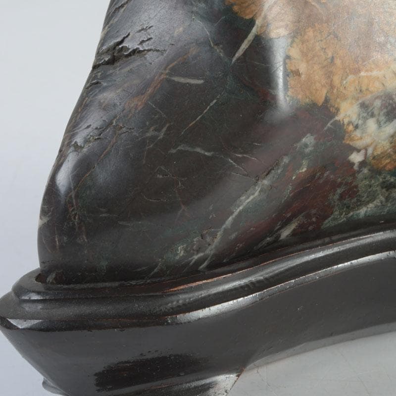 天然石 鑑賞石 菊花石 置物 重さ約792g 唐木台付 V 9424