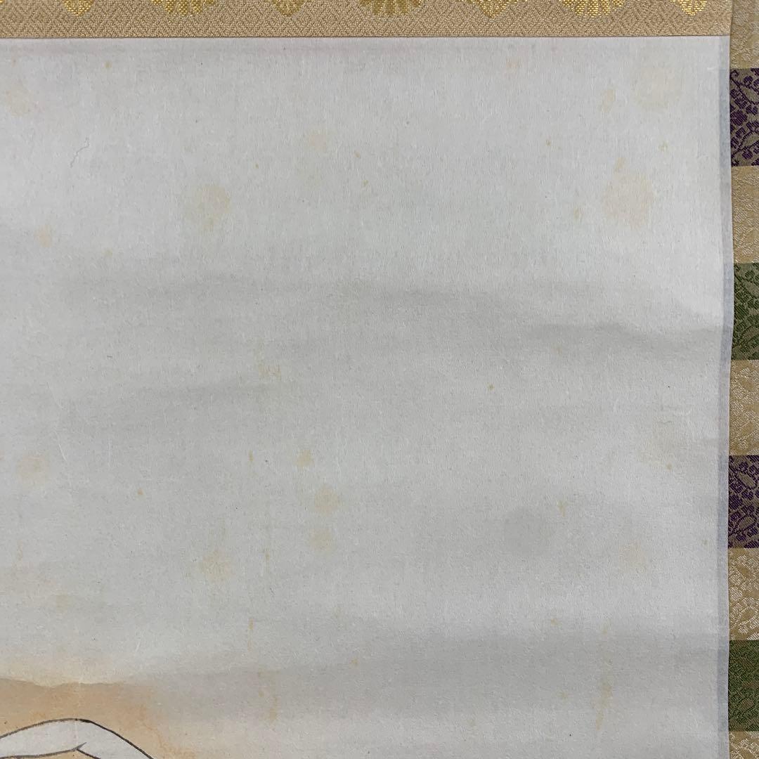 掛け軸 表千家 堀内宗心(兼中斉) 貝雛画賛「桃花千年春」共箱 縁起物 ひな祭り