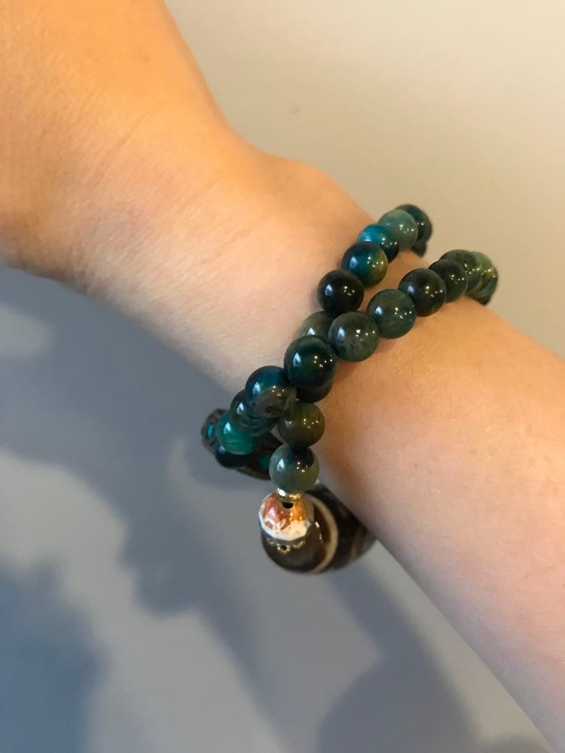 ☘️超レア 龍眼天珠（ドラゴンアイ）ジービーズ Dzi 青虎目石