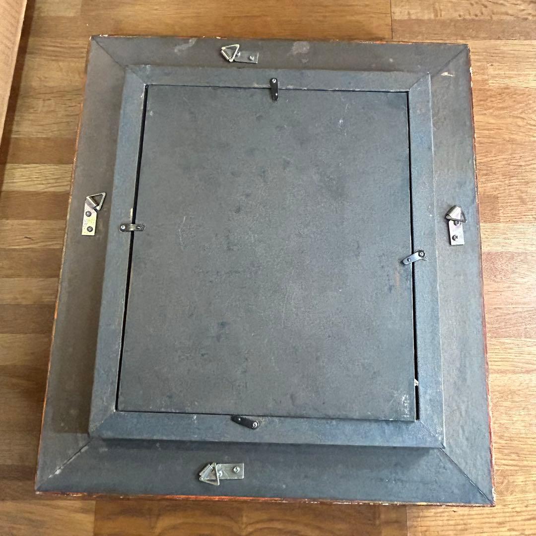 可愛い猫　油絵　額