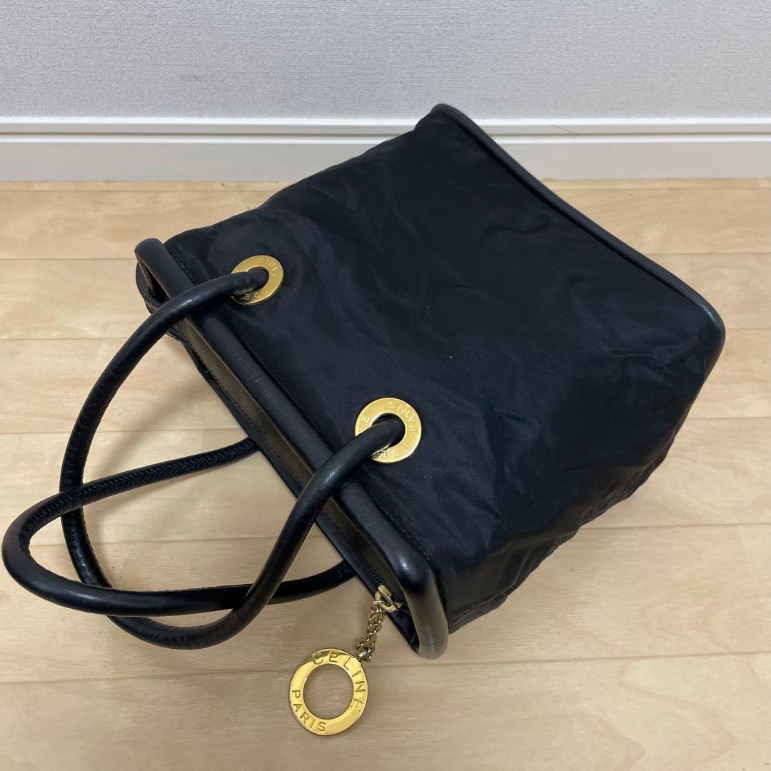 ■ CELINE（セリーヌ）良品 / ナイロン×レザー / ハンドバッグ/ 黒