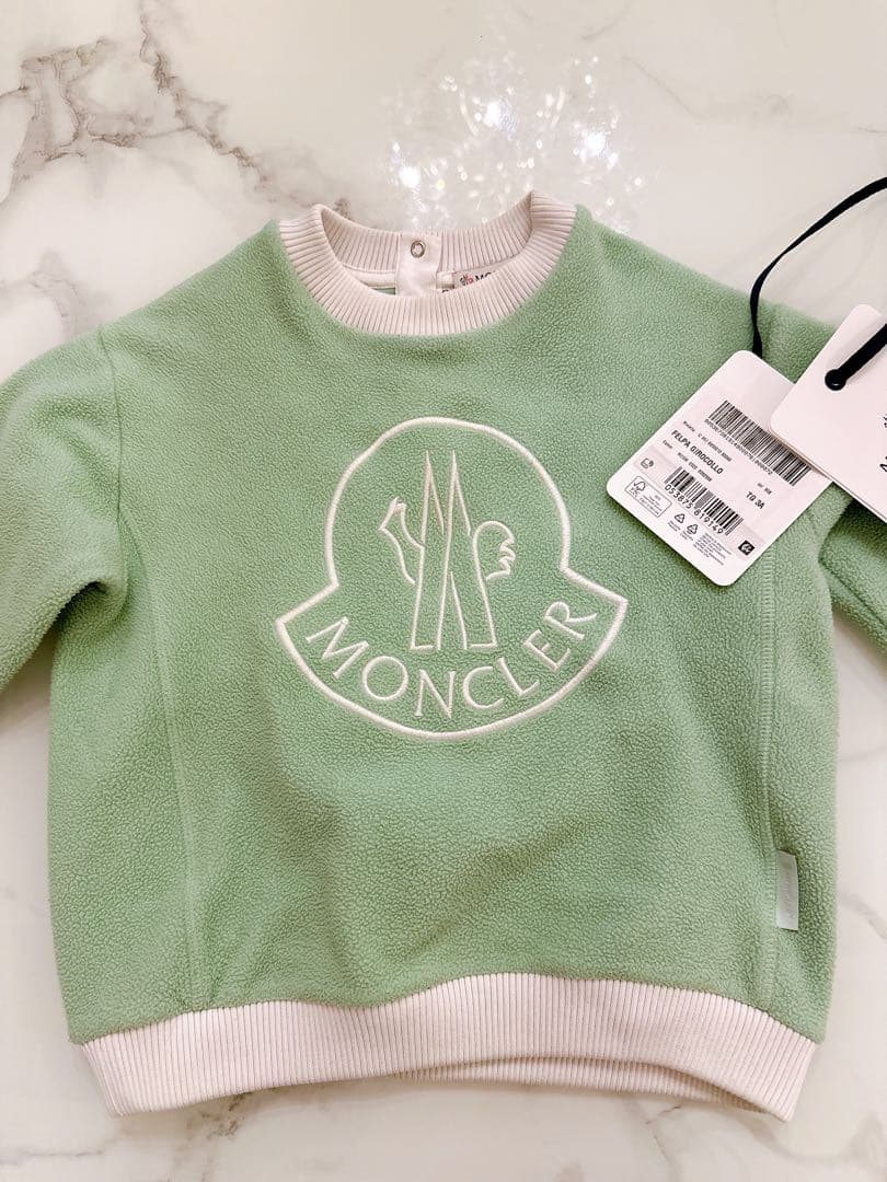 モンクレール　MONCLER ミントグリーン　トレーナー3A100cm タグ付き