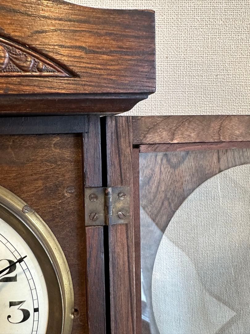 精工舎　アナログ　SEIKOSHA 木製掛時計 鍵付き