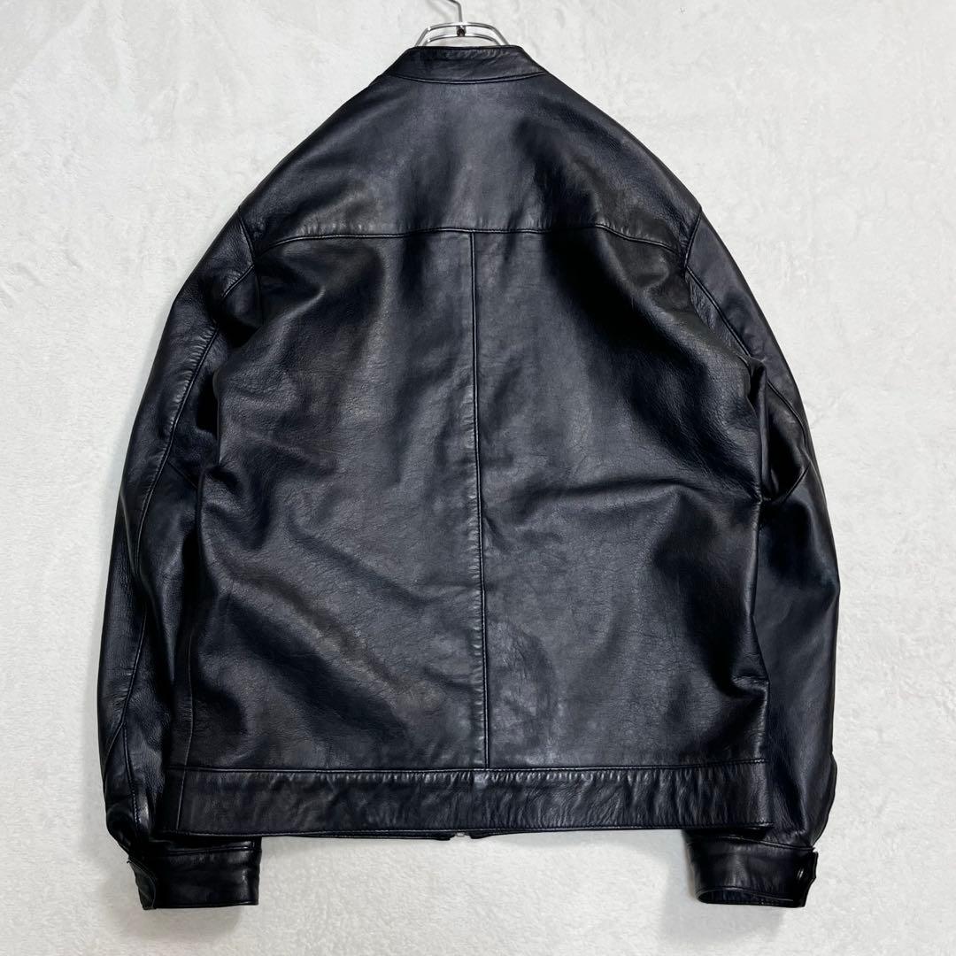 ABAHOUSE アバハウス』ライダースレザージャケット 羊革 ジップアップ