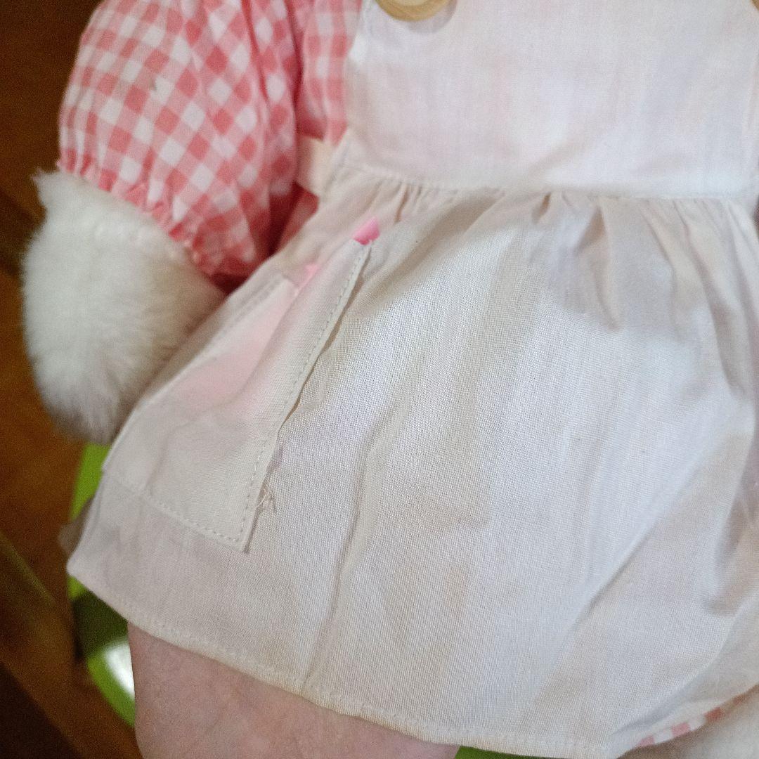 コットンフィールズ　コットンうさぎ　ファースト社　レトロ　エプロン　ぬいぐるみ