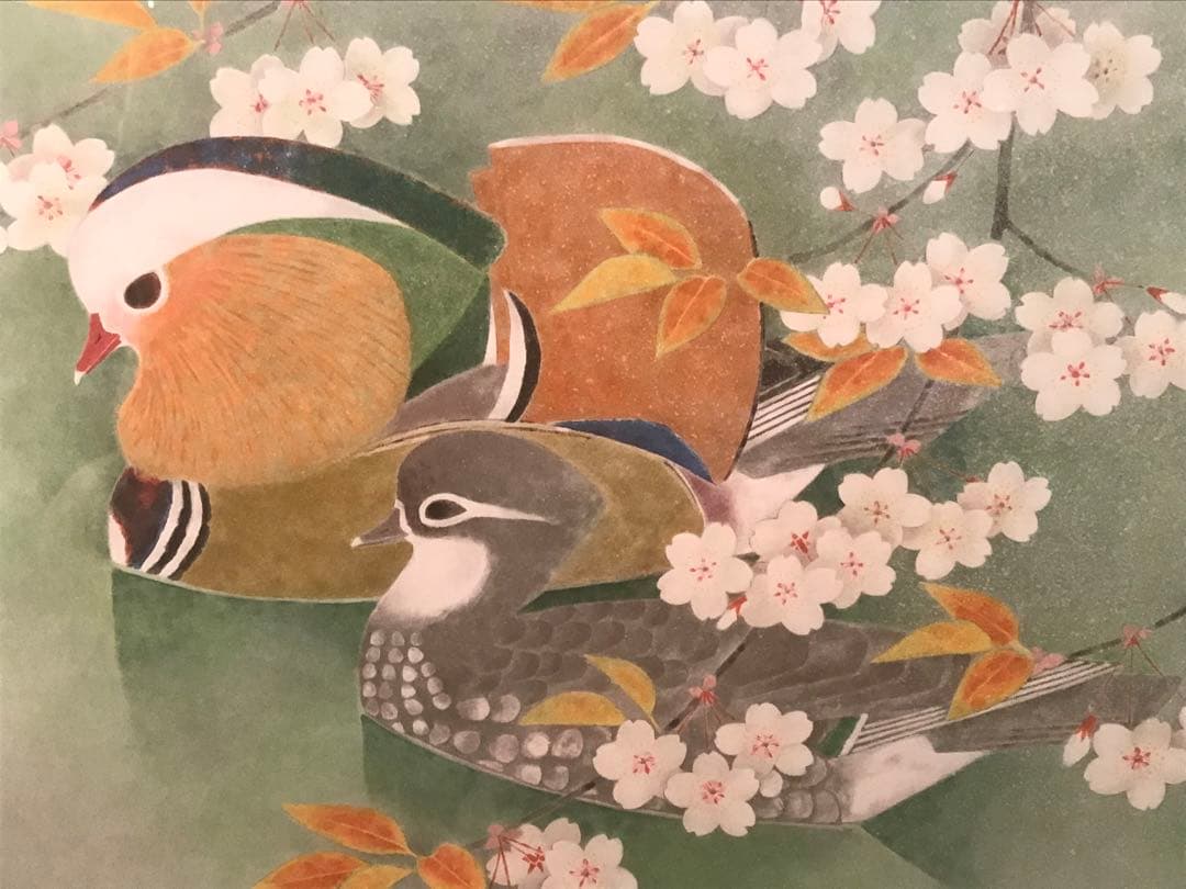 上村淳之　「花」　リトグラフ　直筆サイン・落款・エディション・作品証明シール有り