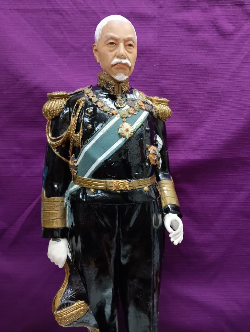 確認用画像戦前時代細密造形東郷平八郎元帥海軍大将陶器製46センチ